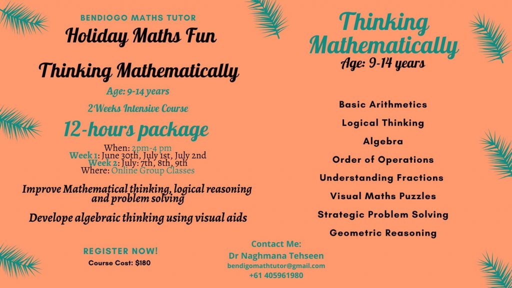 Mathematical thinking through creative activities